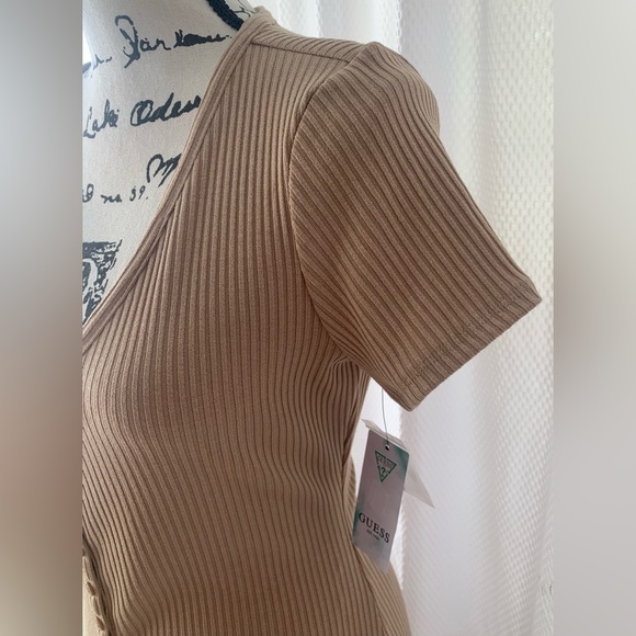 New Guess Raylynn Henley Ribbed Dress - Picture 5 of 9
